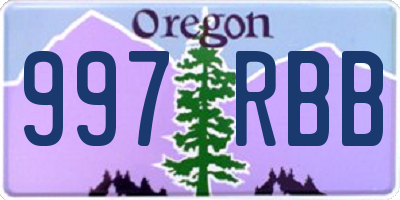 OR license plate 997RBB