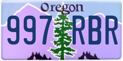 OR license plate 997RBR