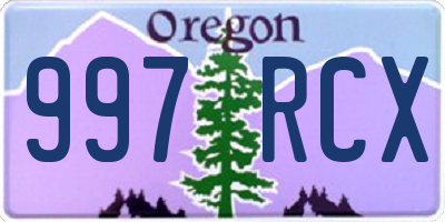 OR license plate 997RCX