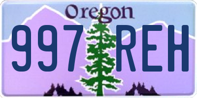 OR license plate 997REH