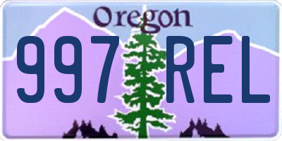 OR license plate 997REL