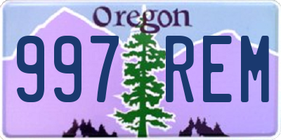 OR license plate 997REM