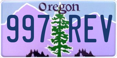 OR license plate 997REV