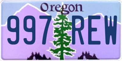 OR license plate 997REW