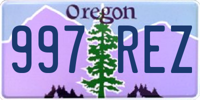 OR license plate 997REZ