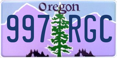 OR license plate 997RGC