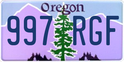 OR license plate 997RGF