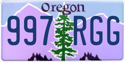 OR license plate 997RGG