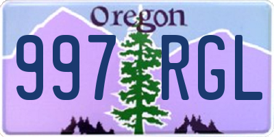 OR license plate 997RGL