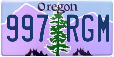 OR license plate 997RGM