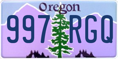 OR license plate 997RGQ