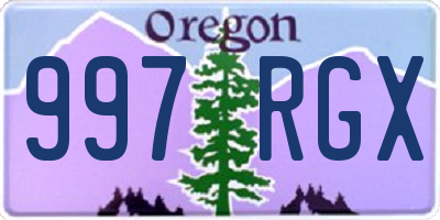 OR license plate 997RGX