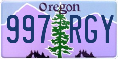 OR license plate 997RGY