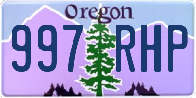 OR license plate 997RHP
