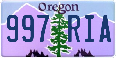 OR license plate 997RIA