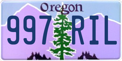 OR license plate 997RIL