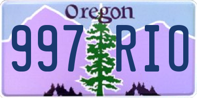 OR license plate 997RIO