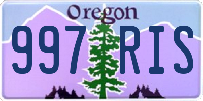 OR license plate 997RIS