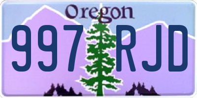 OR license plate 997RJD