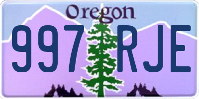 OR license plate 997RJE