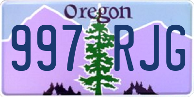 OR license plate 997RJG