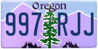 OR license plate 997RJJ