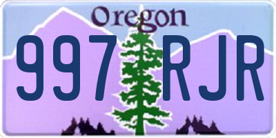 OR license plate 997RJR