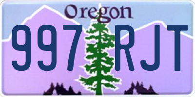 OR license plate 997RJT