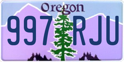OR license plate 997RJU
