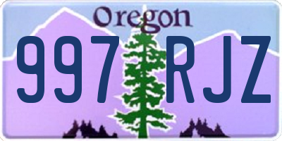 OR license plate 997RJZ