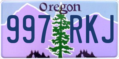 OR license plate 997RKJ
