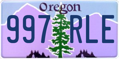 OR license plate 997RLE