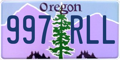 OR license plate 997RLL