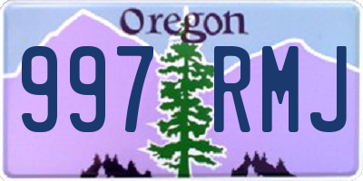 OR license plate 997RMJ