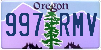 OR license plate 997RMV