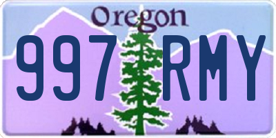 OR license plate 997RMY