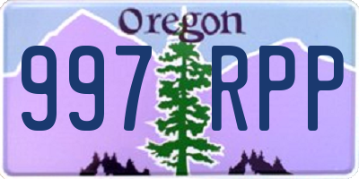 OR license plate 997RPP