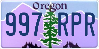 OR license plate 997RPR