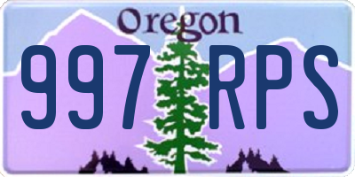 OR license plate 997RPS