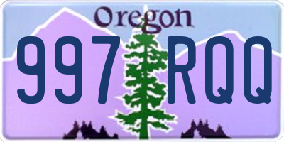 OR license plate 997RQQ