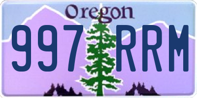 OR license plate 997RRM