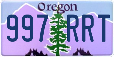 OR license plate 997RRT