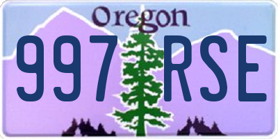 OR license plate 997RSE