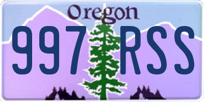 OR license plate 997RSS