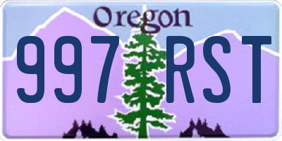 OR license plate 997RST