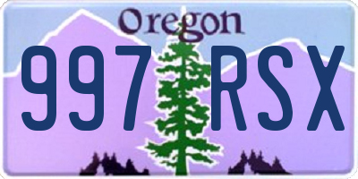 OR license plate 997RSX