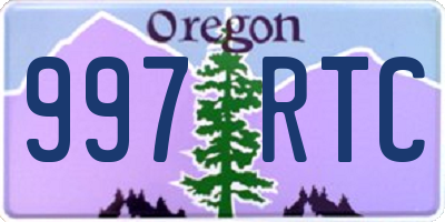 OR license plate 997RTC