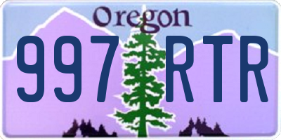 OR license plate 997RTR