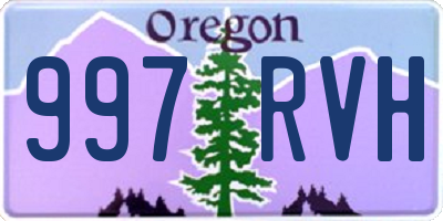 OR license plate 997RVH