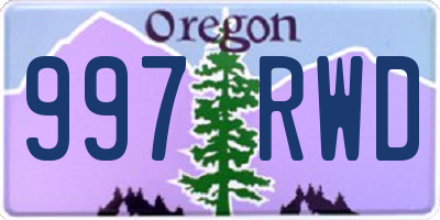 OR license plate 997RWD